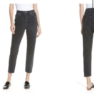 Free People Black Straight Leg Jeans